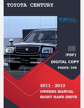 toyota century 2011 2012 2013 owners manual in english